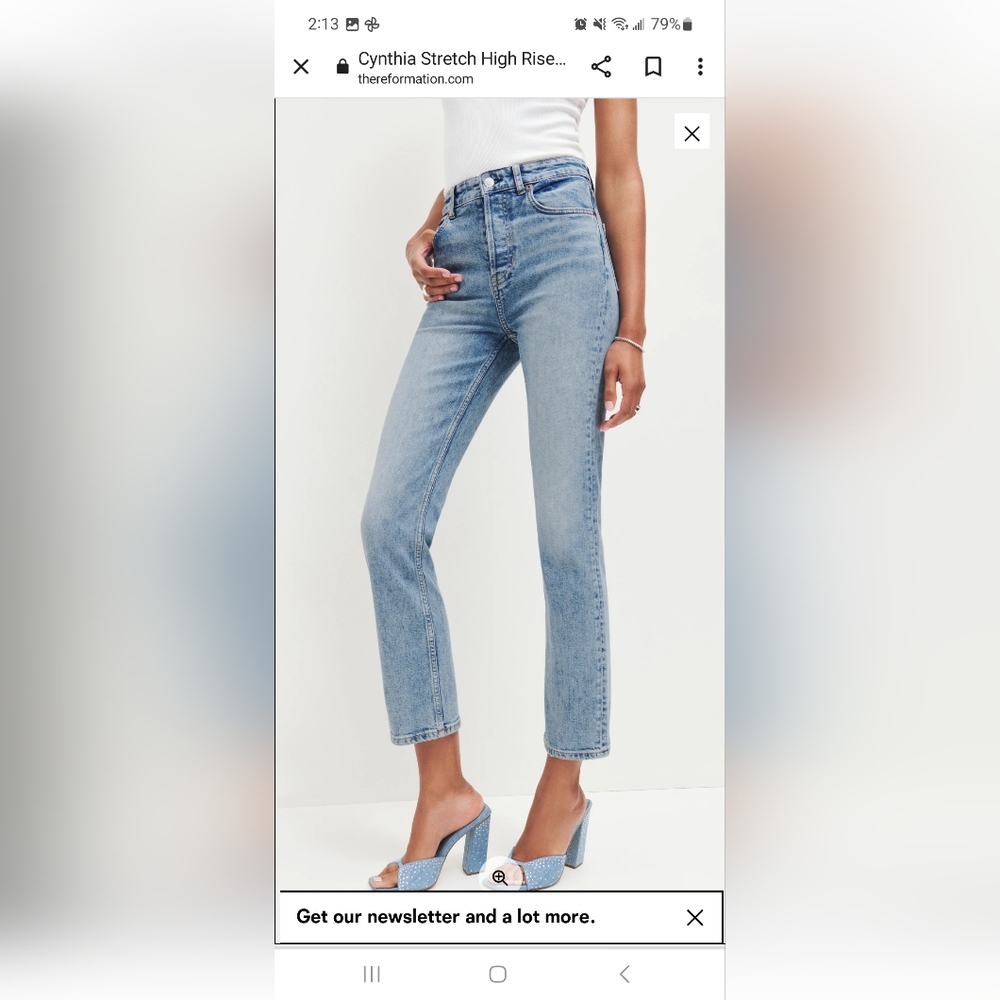 Reformation high rise straight jeans